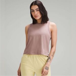 Lululemon Classic-Fit Cotton-Blend Tank Top Size 14 Twilight Glow NWT